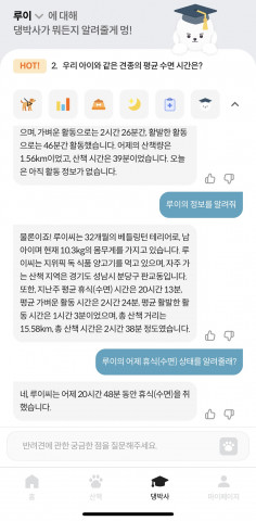 디디케어스가 챗GPT를 활용해 반려견에 대한 정보를 맞춤형으로 제공하는 ‘페보 댕박사’ 베타 서비스를 도입했다