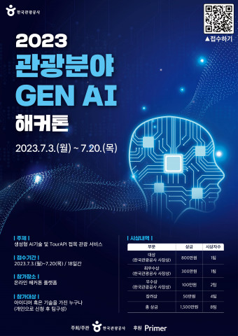 2023 관광분야 GEN AI 해커톤 포스터