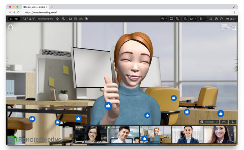 화상회의 서비스 ‘리모트미팅’의 3D 아바타와 리액션(반응) 기능