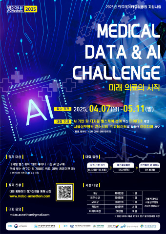 ‘MEDICAL DATA & AI CHALLENGE : 미래 의료의 시작’ 경진대회 포스터